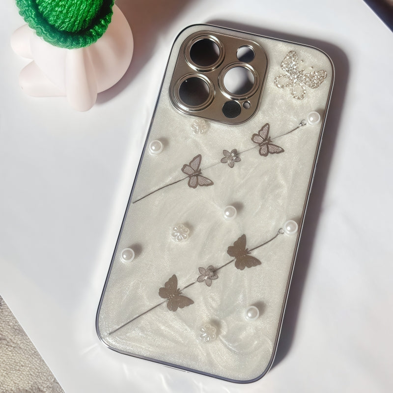Butterfly Pearl Sparkling iPhone Case