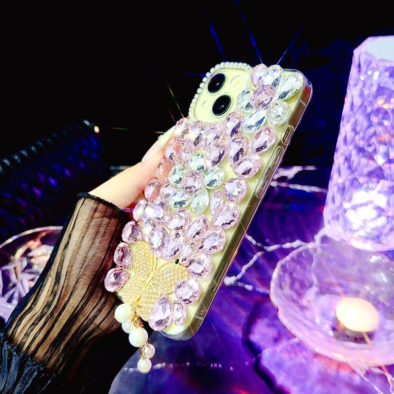 Sparkling Large Rhinestones Butterfly iPhone Case