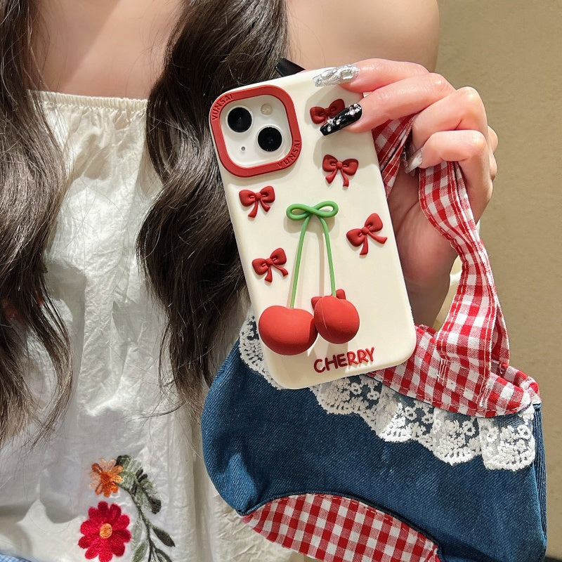 Cherry Pendant & Bow iPhone Case