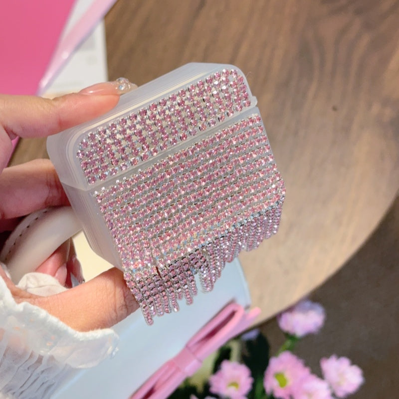 Rhinestone Chain Tassel AirPods Case