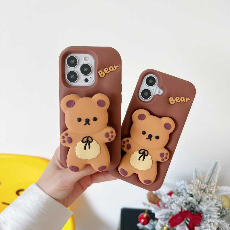 Bow-tie Bear iPhone Case With Stand