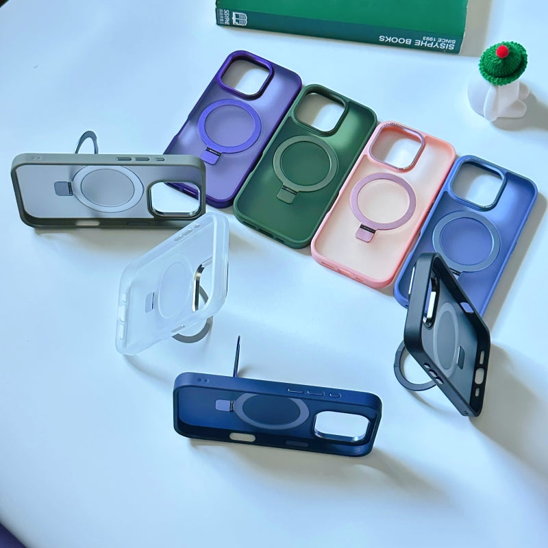 Blue Magnetic iPhone Case With Stand
