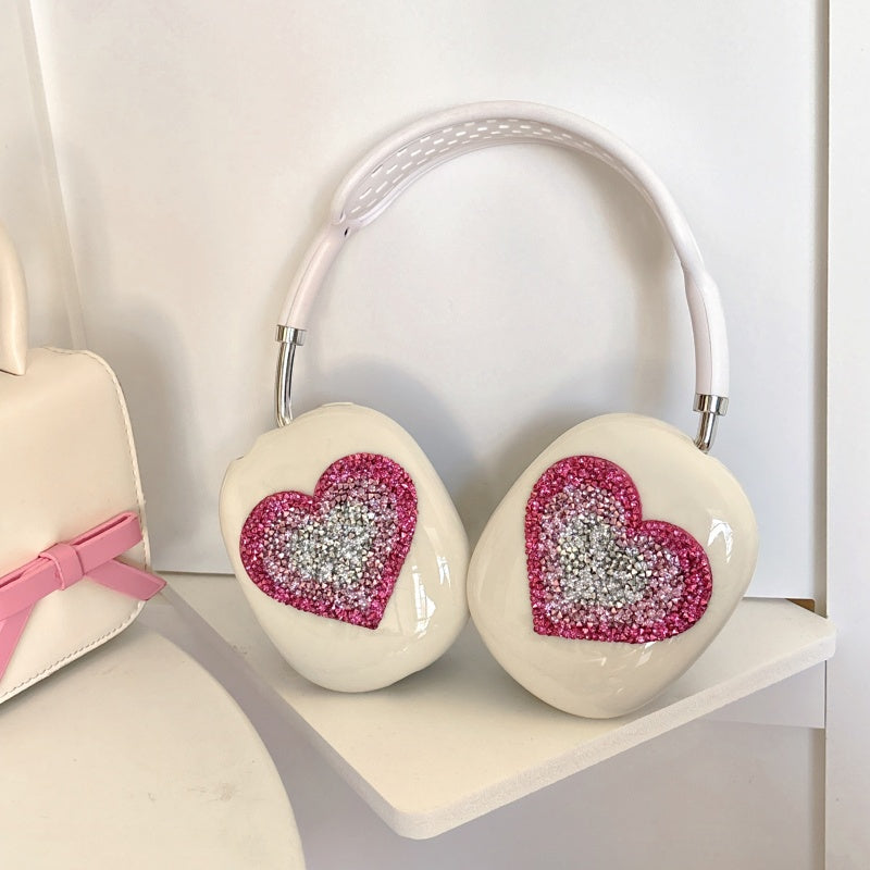 Sparkling Heart White AirPods Max Case