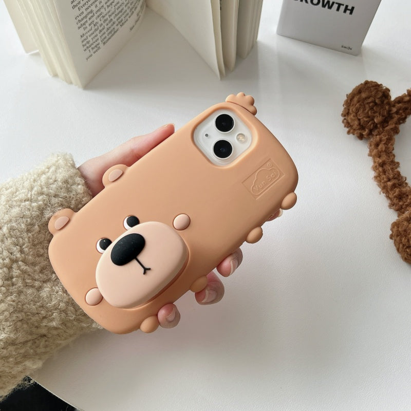 Adorable Free-range Bear iPhone Case With Stand