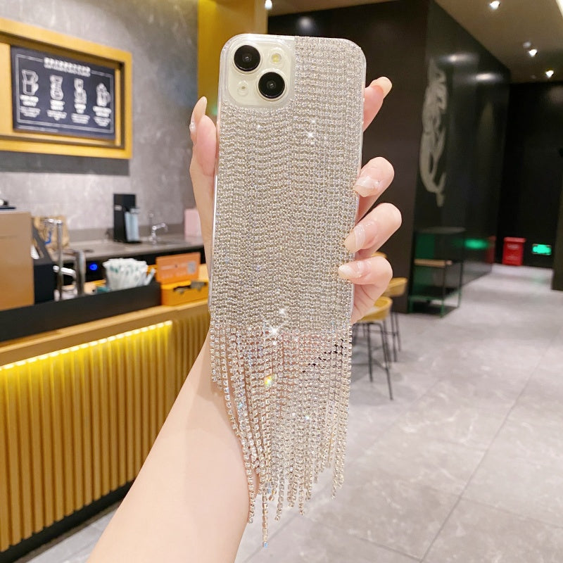 Glittering Rhinestones Chain Fringe iPhone Case
