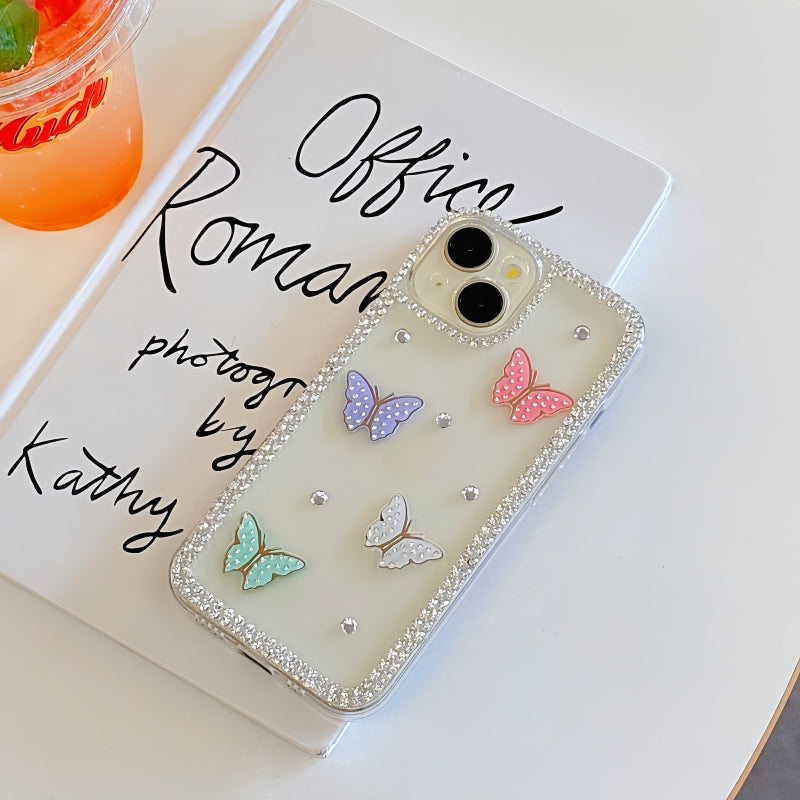 Sparkling Multicolor Butterfly iPhone Case