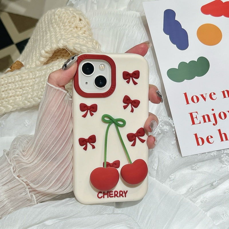 Cherry Pendant & Bow iPhone Case