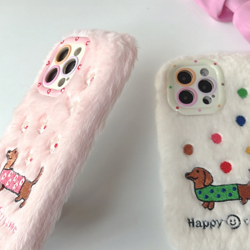 Sausage Dog Plush Pink iPhone Case