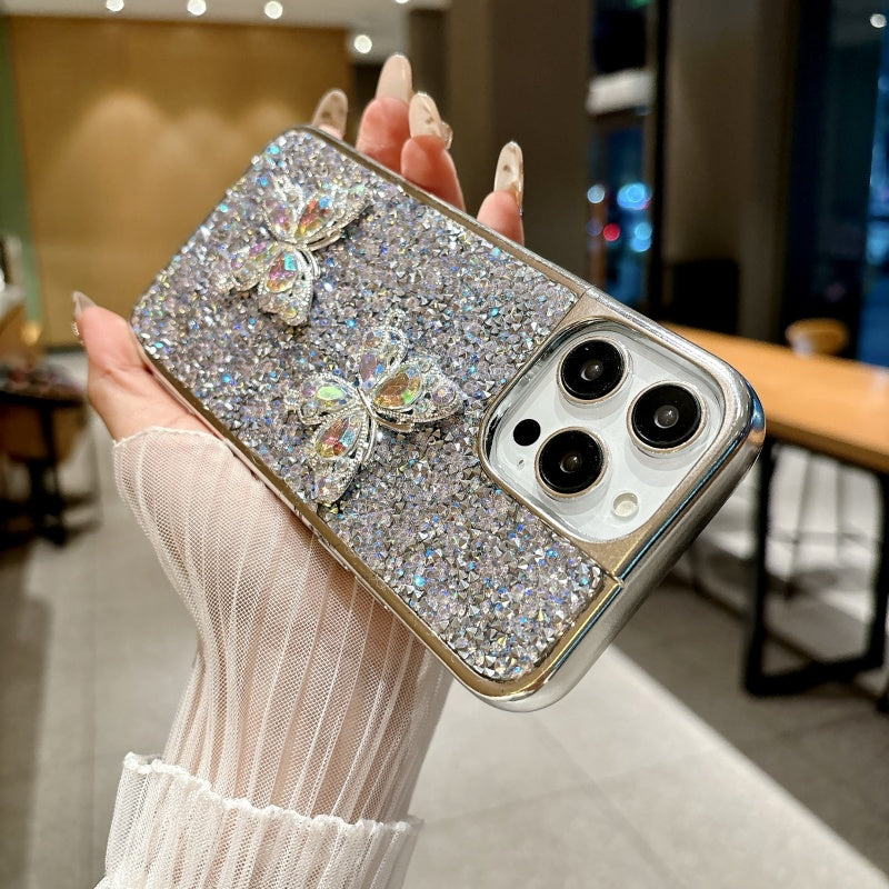 Your Phone Deserves This Bling! ✨Ultra-Gloss Electroplated Dual-Diamond iPhone Case #ShineLikeYou