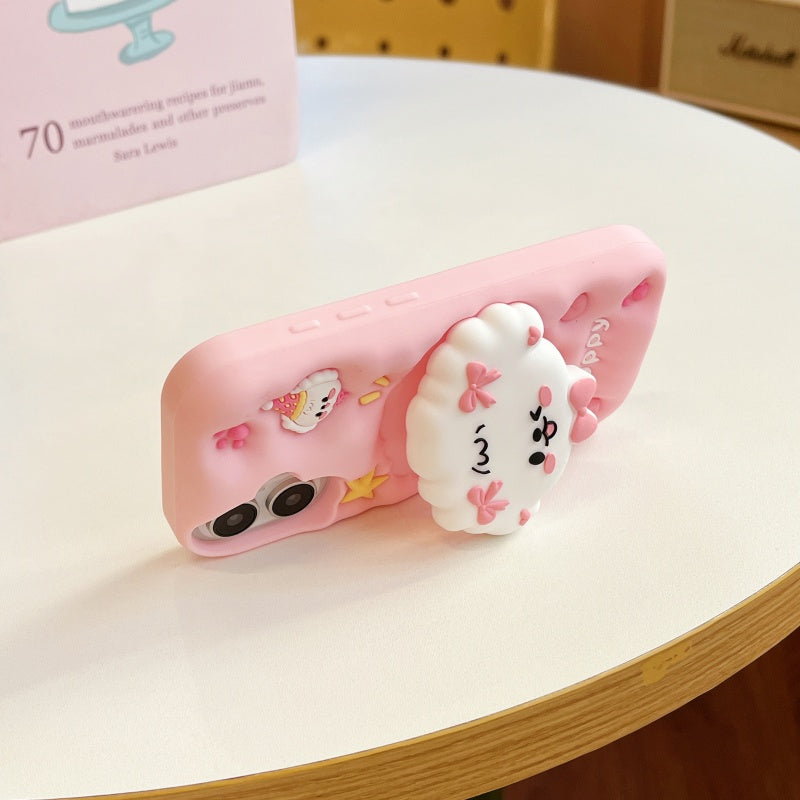 Bow-tie Puppy iPhone Case With Stand