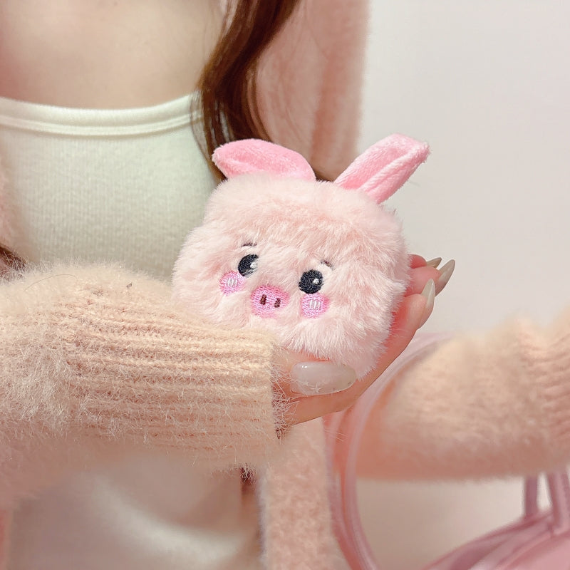 Adorable Little Pig Fuzzy AirPods Case