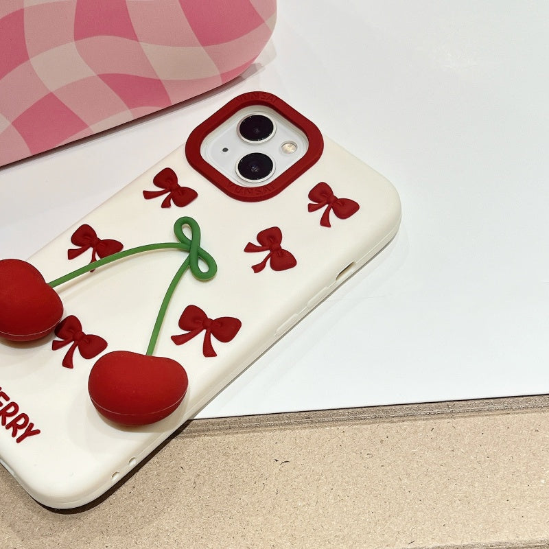 Cherry Pendant & Bow iPhone Case