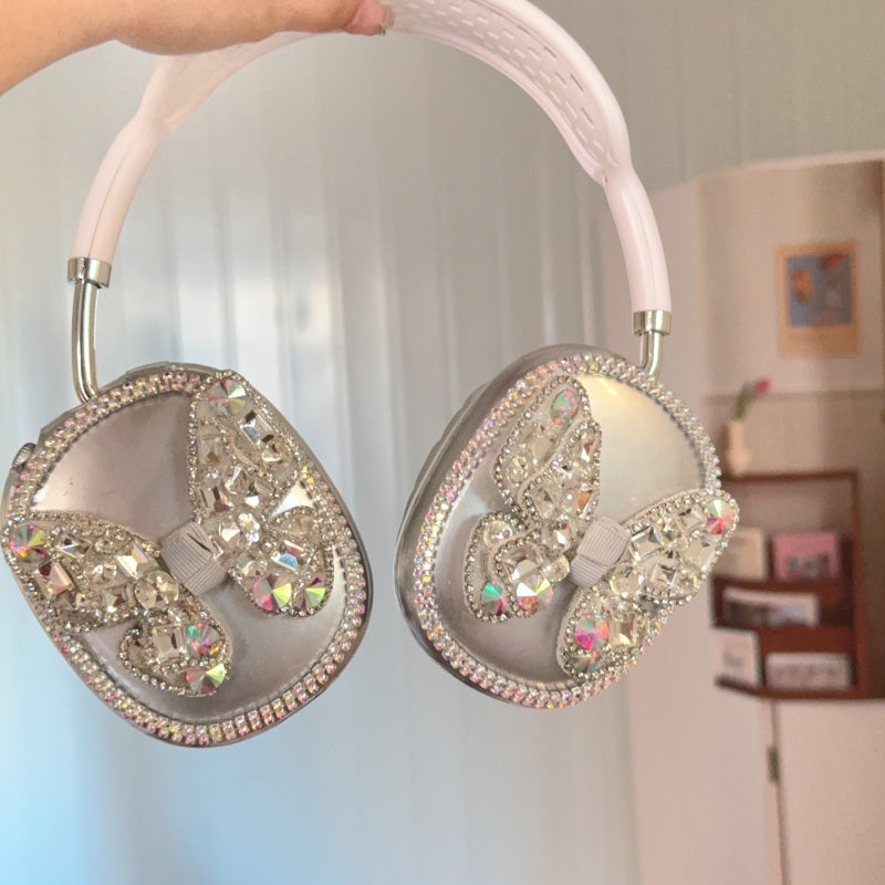 Sparkling Crystal-Encrusted Butterfly AirPods Max Case