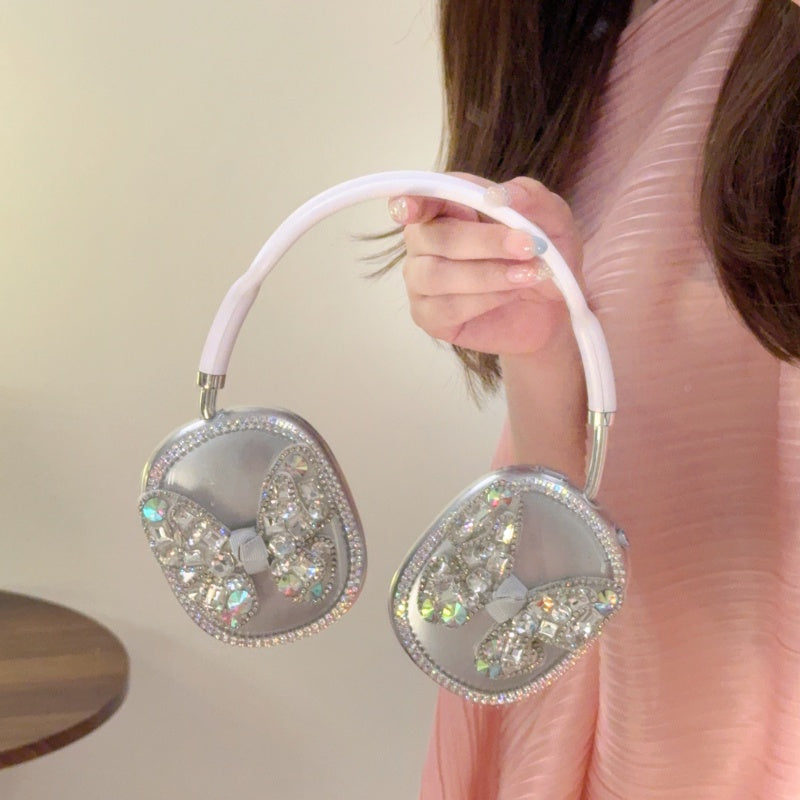 Sparkling Crystal-Encrusted Butterfly AirPods Max Case