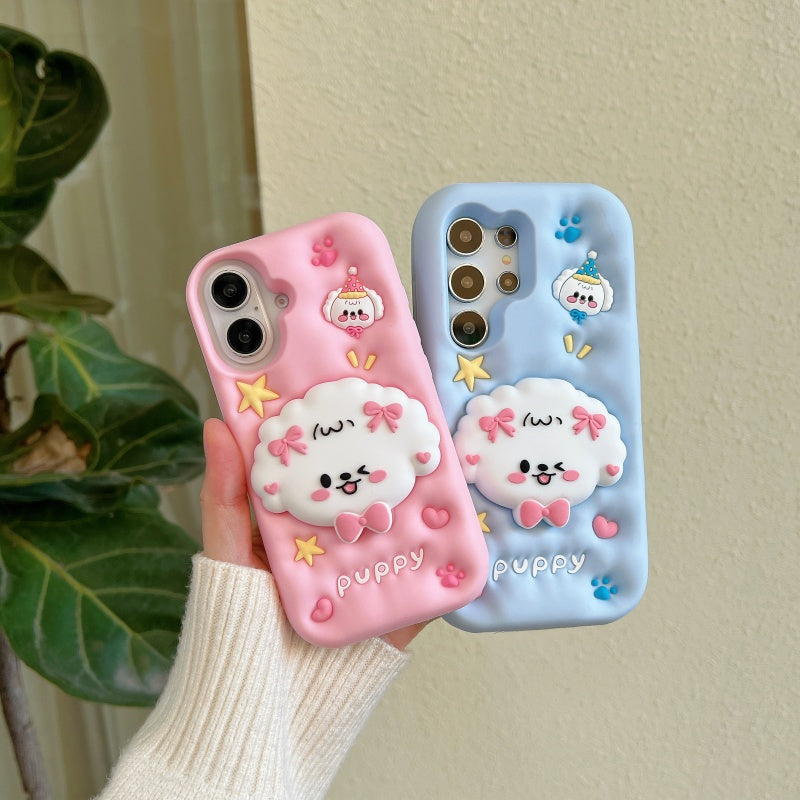 Bow-tie Puppy Sumsung Phone Case With Stand