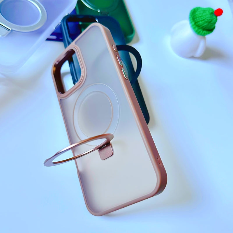 Brown Magnetic iPhone Case With Stand