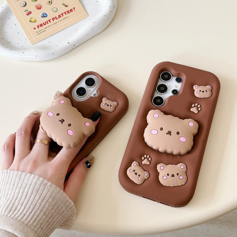 Brown Bear iPhone Case With Stand