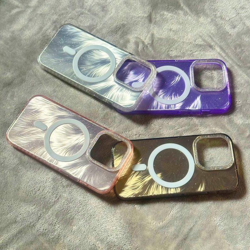 Gray-Black Reflective Magnetic iPhone Case
