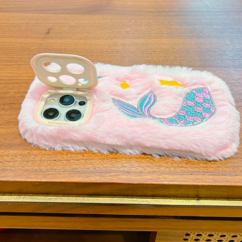Blue Fuzzy Whale iPhone Case