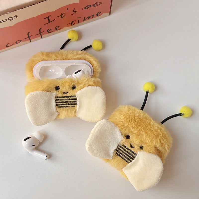 Adorable Bee Fuzzy AirPods Case