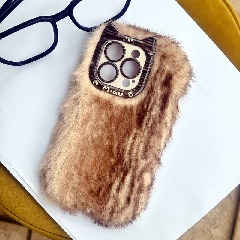 Furry iPhone Case With Imitation Fox Fur