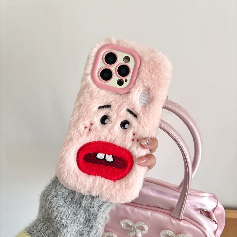White Goofy Bucktooth Plush iPhone Case