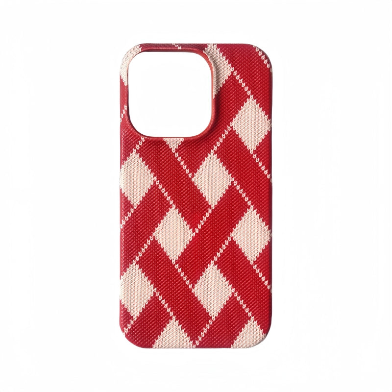 Red Woven iPhone Case