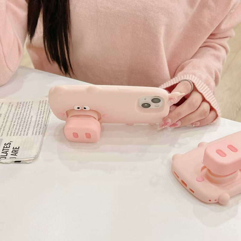 Adorable Free-range Pig iPhone Case With Stand