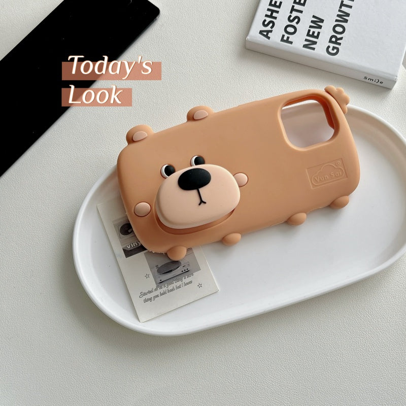 Adorable Free-range Bear iPhone Case With Stand