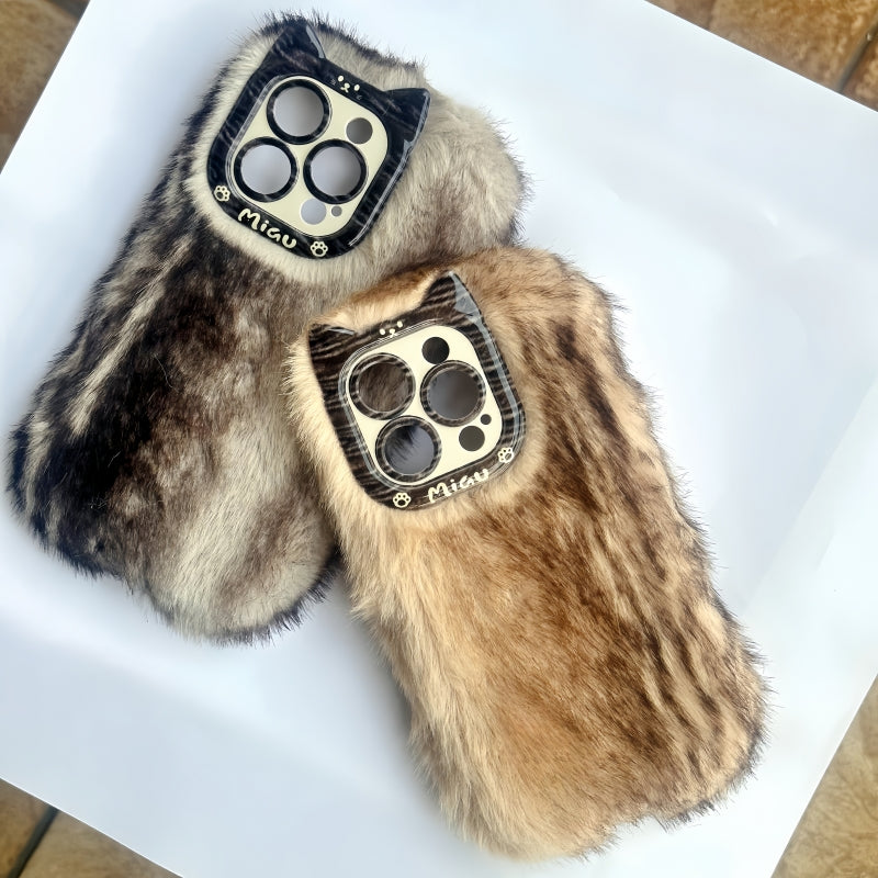 Furry iPhone Case With Imitation Fox Fur