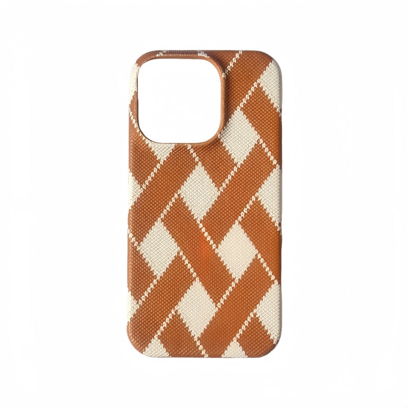 Brown Woven iPhone Case