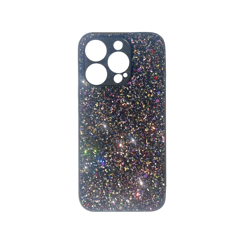 Glittery Colorful Black iPhone Case