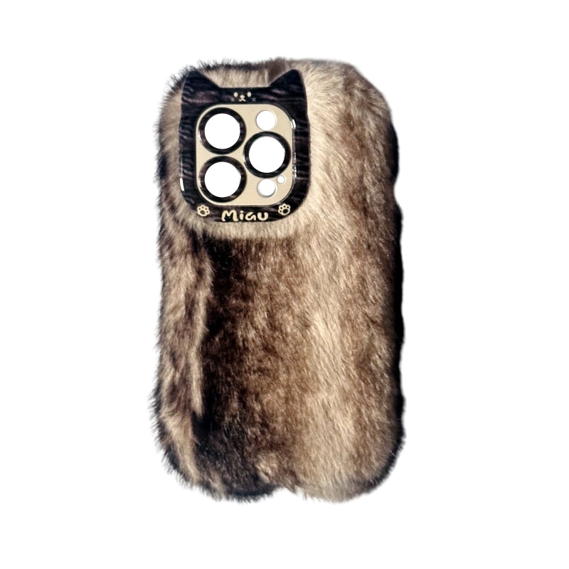 Furry iPhone Case With Imitation Fox Fur