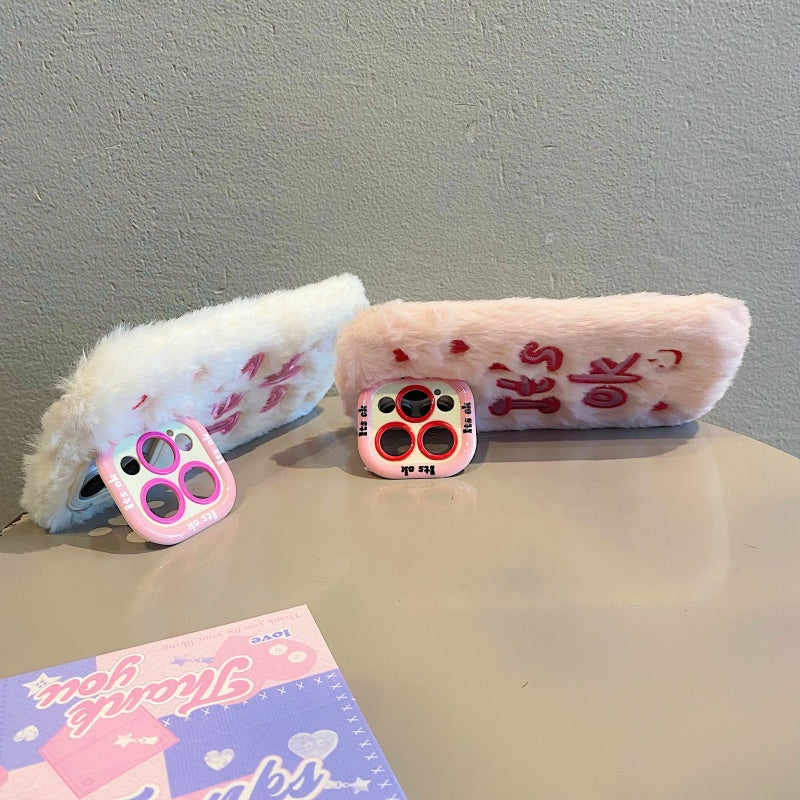 White It’s Ok Plush iPhone Case