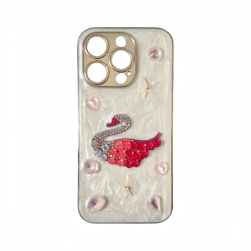 Swan Sparkling Diamond iPhone Case