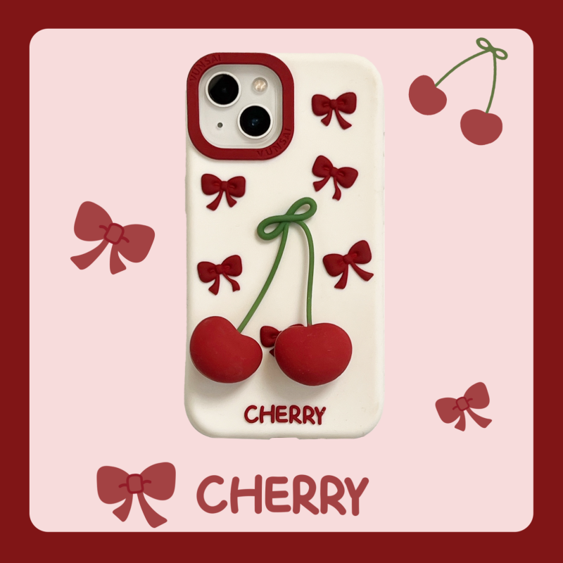 Cherry Pendant & Bow iPhone Case