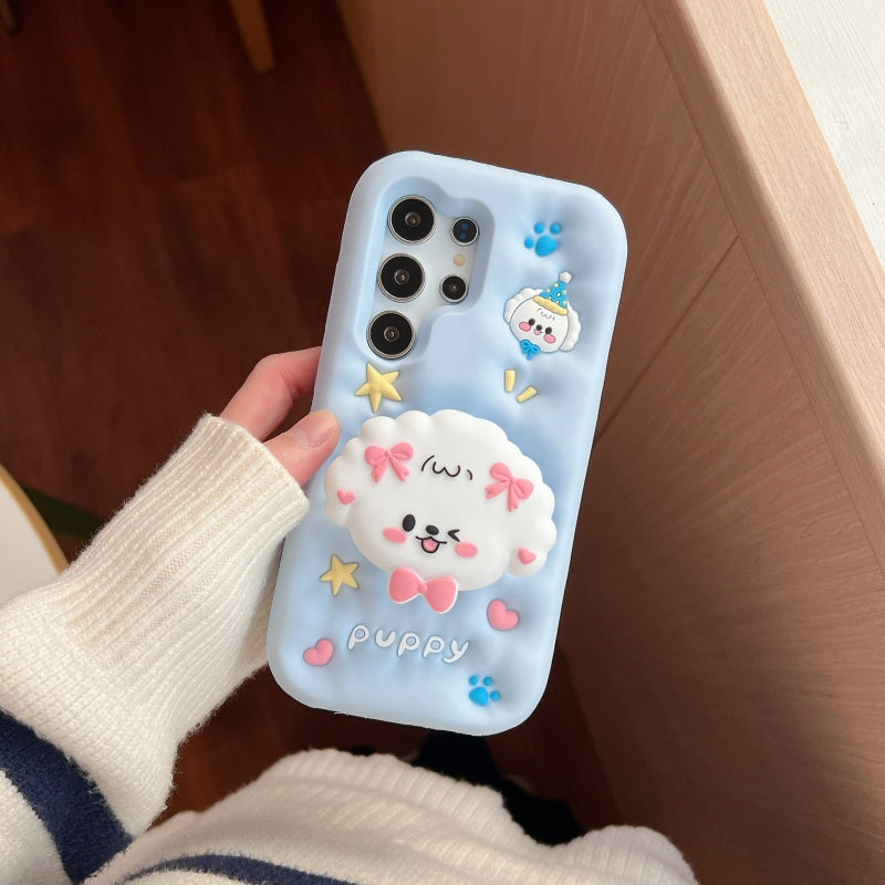 Bow-tie Puppy Sumsung Phone Case With Stand