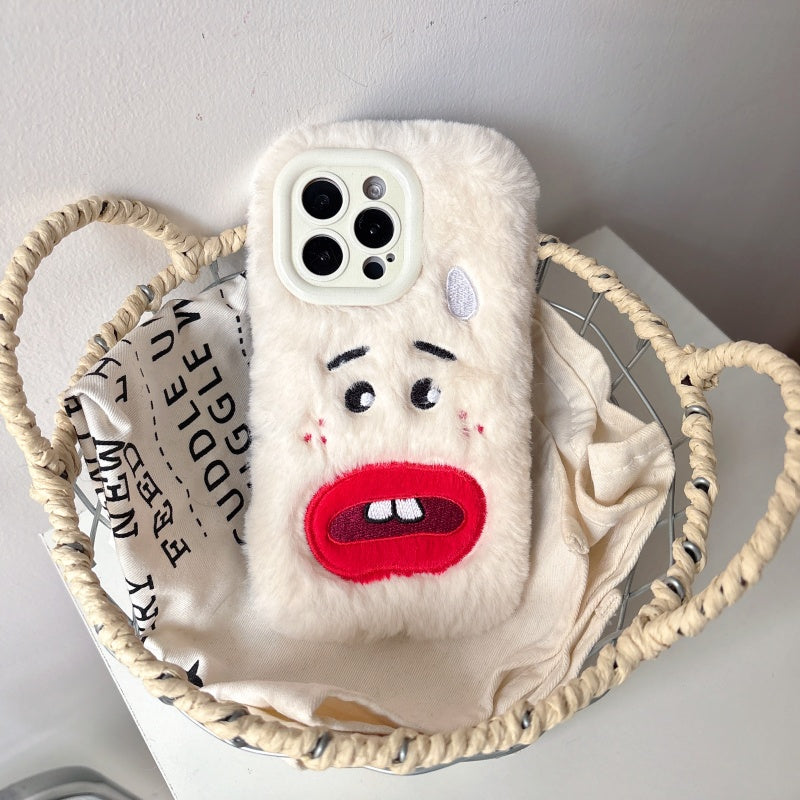 White Goofy Bucktooth Plush iPhone Case