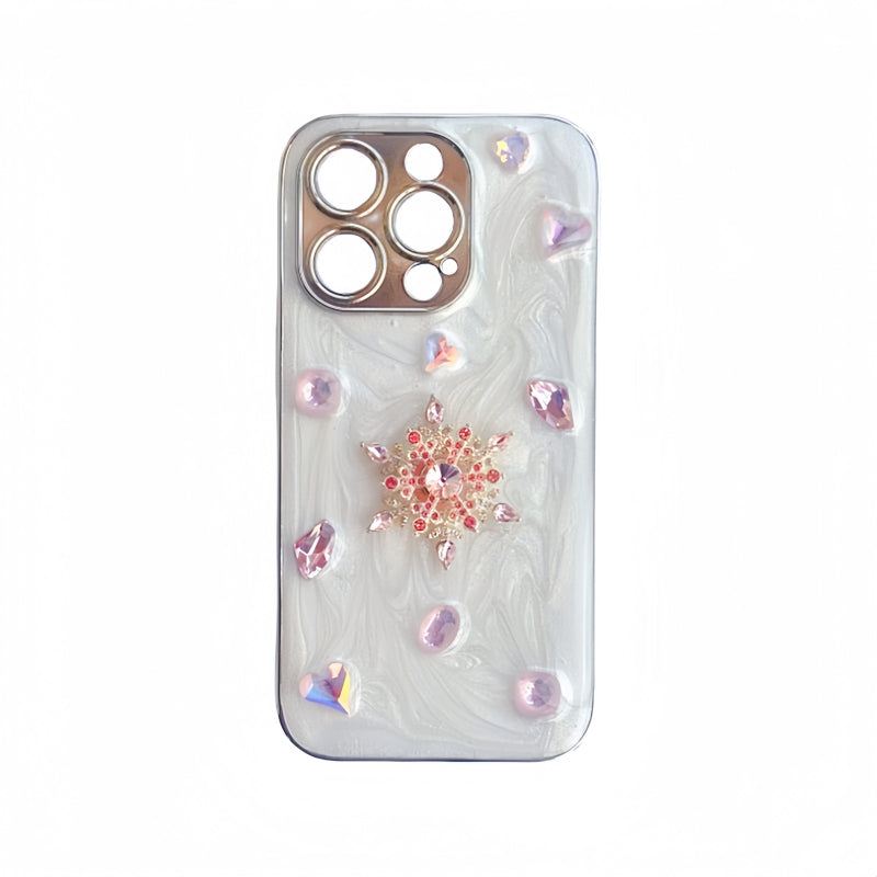 Rotatable Snowflake Diamond Sparkling iPhone Case