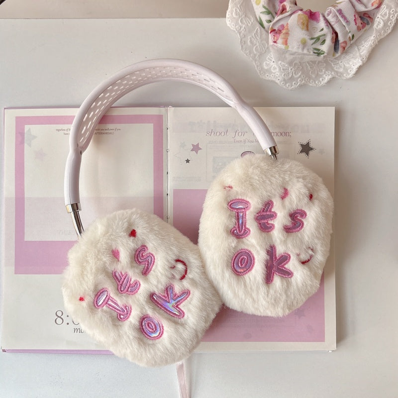 ‘It's OK’ Fuzzy White AirPods Max Case