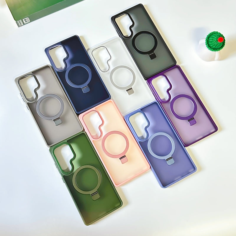 Pink Magnetic Sumsung Phone Case With Stand