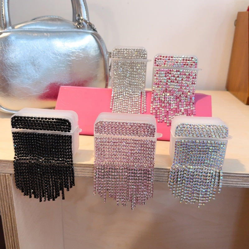 Rhinestone Chain Tassel AirPods Case