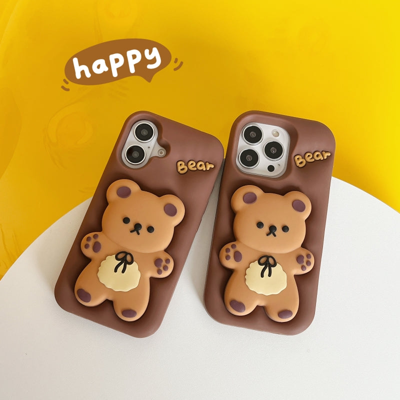 Bow-tie Bear iPhone Case With Stand
