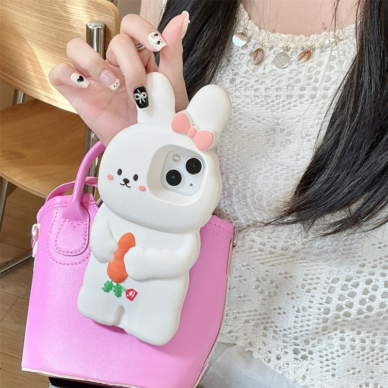 Cute Bunny & Carrot iPhone Case