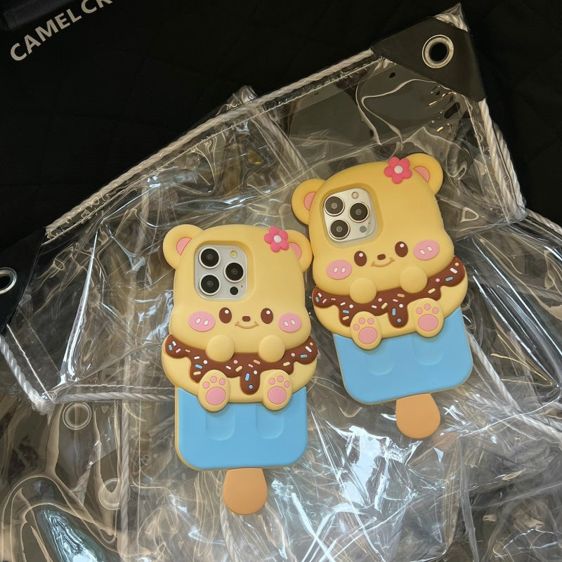 Cute Ice Cream Bear iPhone Case