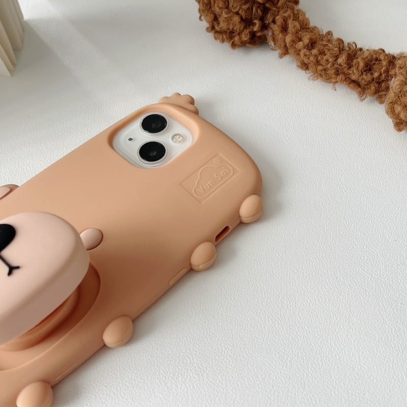 Adorable Free-range Bear iPhone Case With Stand