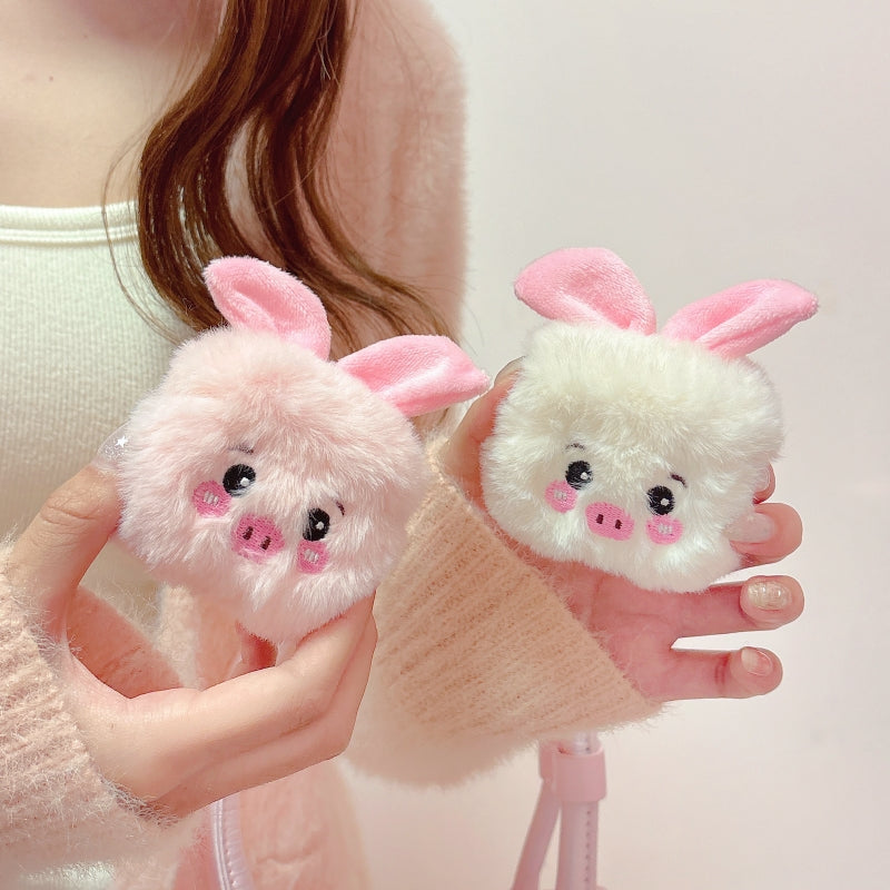 Adorable Little Pig Fuzzy AirPods Case