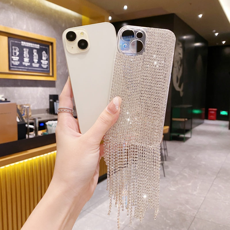 Glittering Rhinestones Chain Fringe iPhone Case