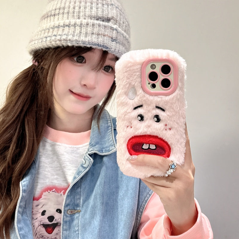 White Goofy Bucktooth Plush iPhone Case