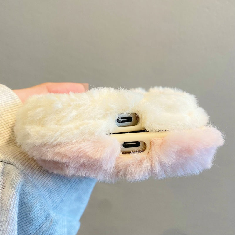 White Multi-Lips Plush iPhone Case